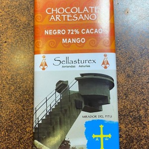 Chocolate artesano negro 72% cacao mango