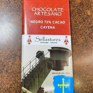 Chocolate artesano negro 72% cacao de cayena