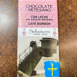 Chocolate artesano con leche de café bombón (sin azúcares...